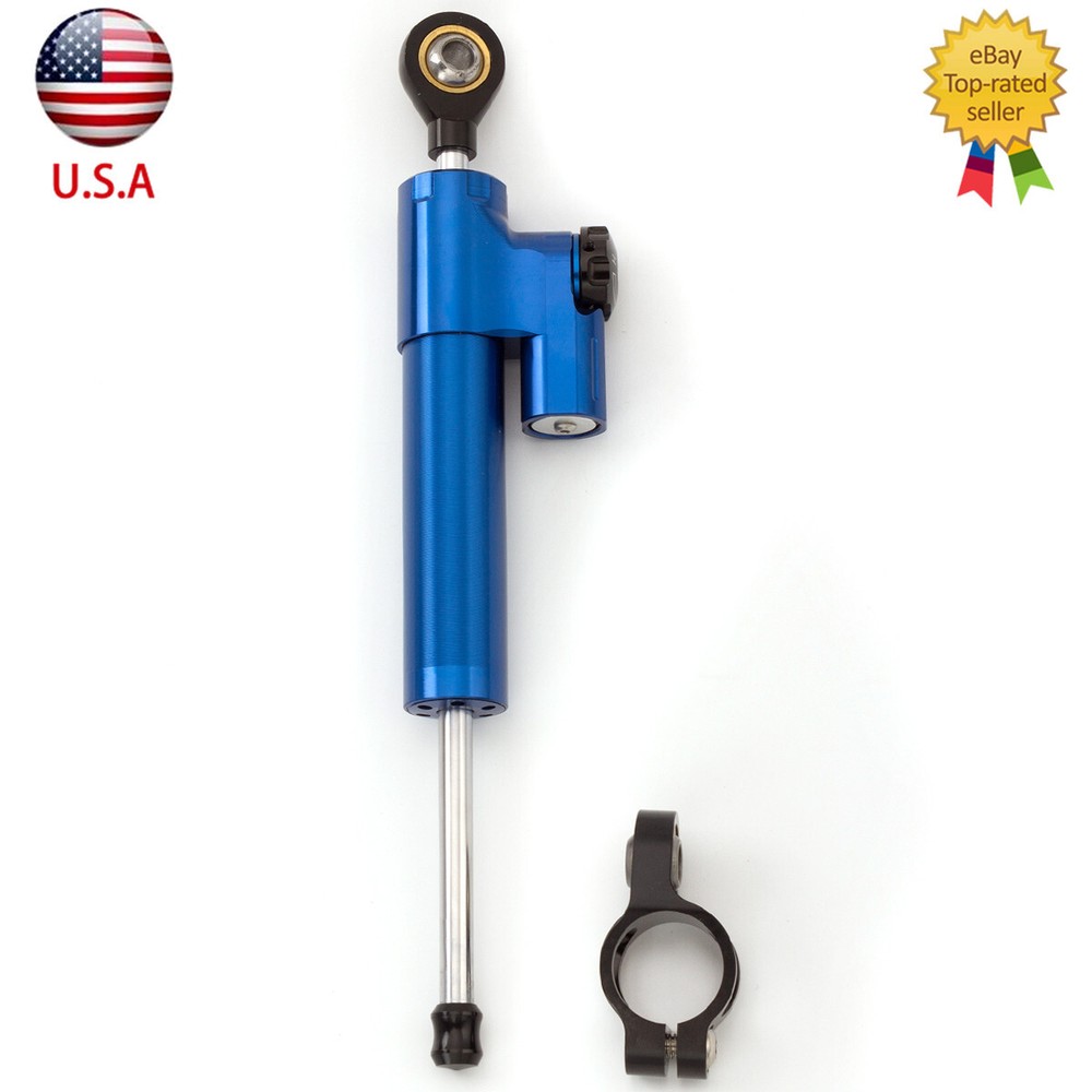 255mm CNC Steering Damper Linear Stabilizer Reversed Shock Absorption Universal