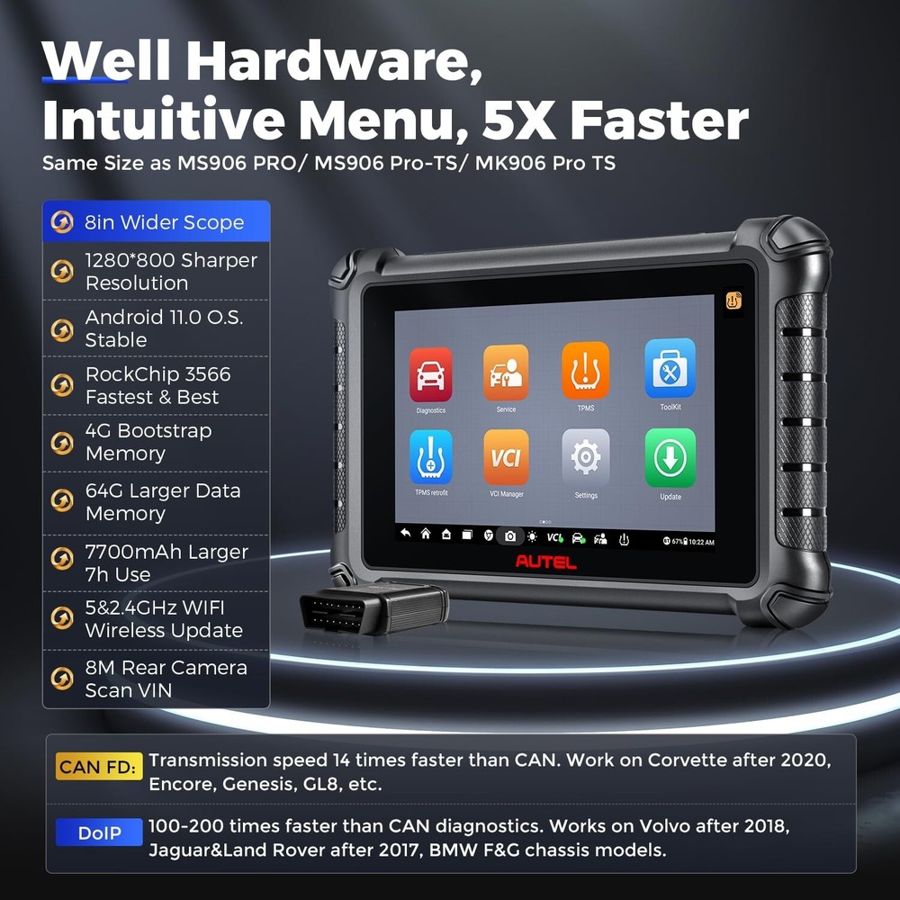 Autel MaxiCheck MX900TS MK900TS TPMS Programming BiDirection Scanner 40+ Service