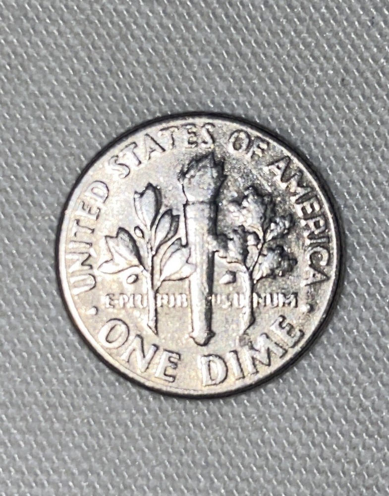 1976 Dime, Extra Leaf, Missing Letter Obverse Error, DD Reverse