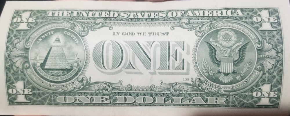 Us $1 DOLLAR ERROR NOTE