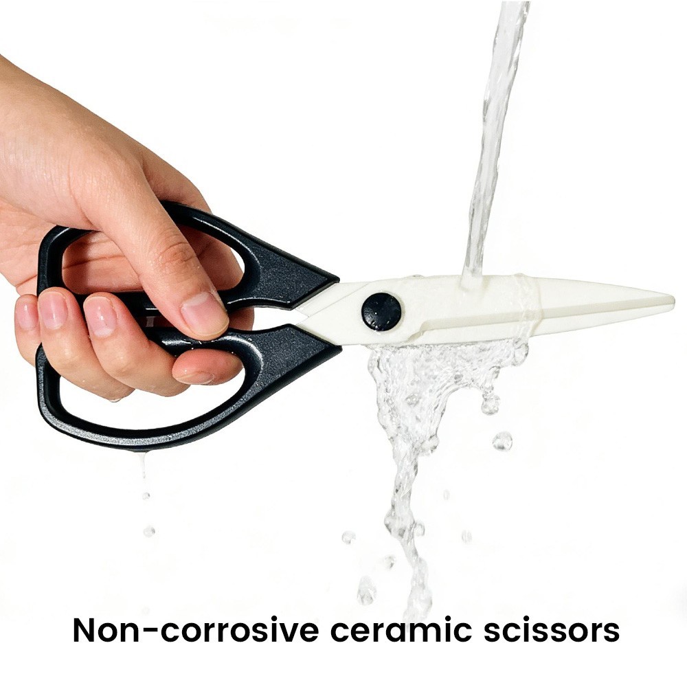 CERAX Ceramic Scissors Ultra Sharp Rust-proof Antibacterial for Kitchen & Craft