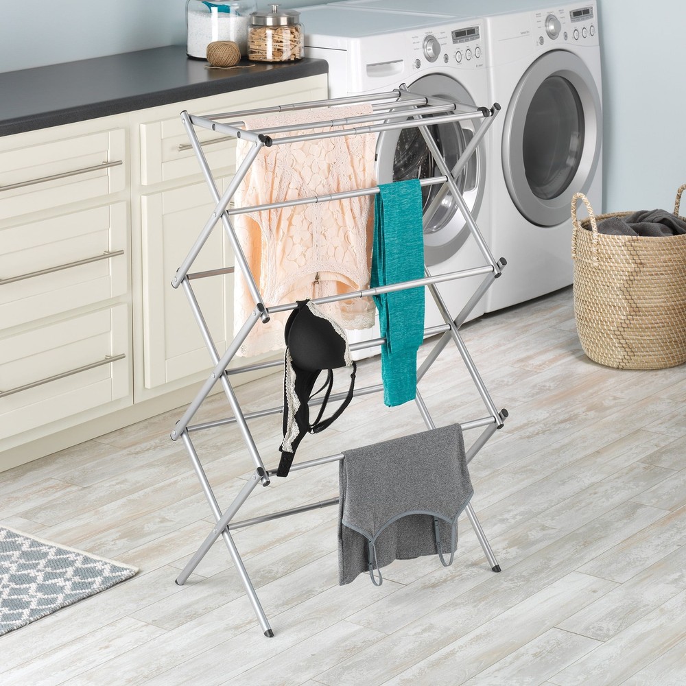 Expandable Drying Rack Silver