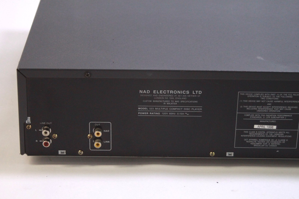 Nad 523 5-Disc Multiple Compact Disc Player - AS IS READ