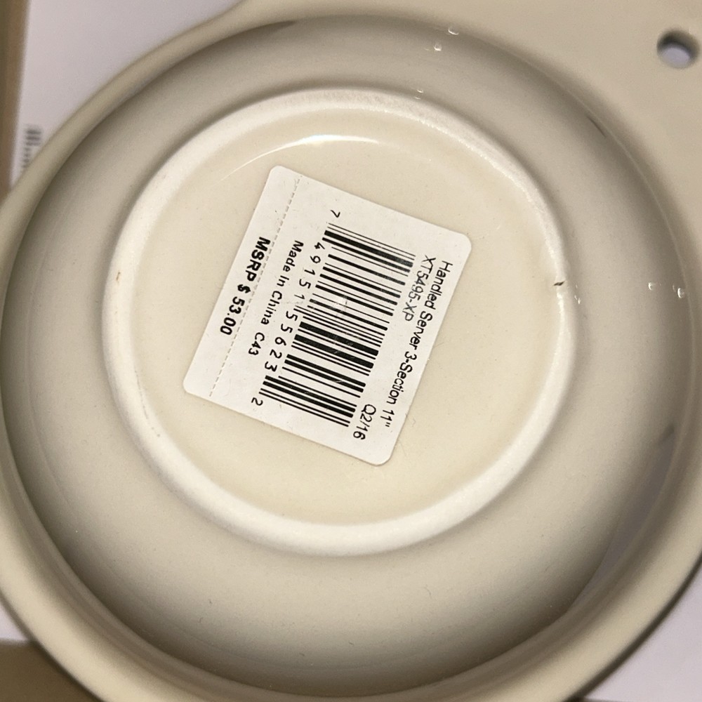 Spode Christmas Tree 3 Section Server with Tree Handle 11”