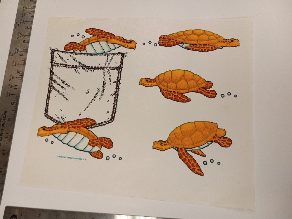Vintage (Original Bootleg Iron -On  / Heat Transfer) Sea Turtles