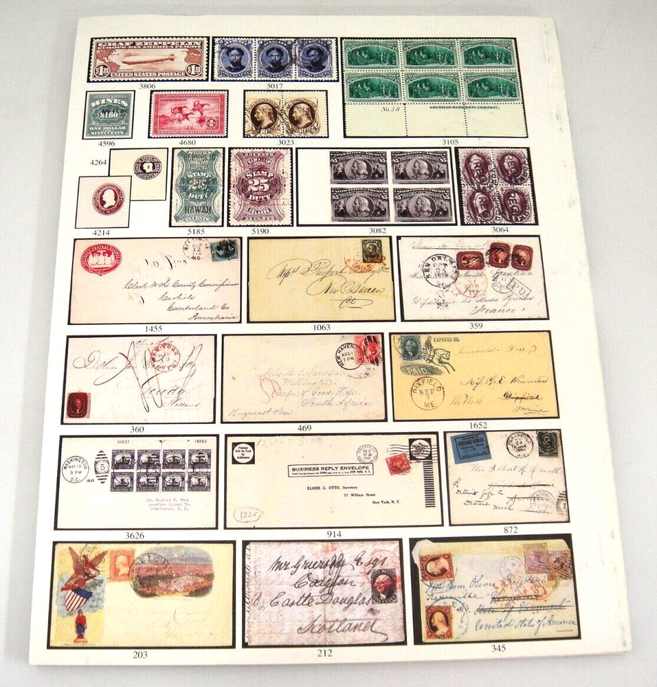 Nutmeg Stamp Auction Catalog 2003 Joyce RR Corner Cards Cut Squares Covers