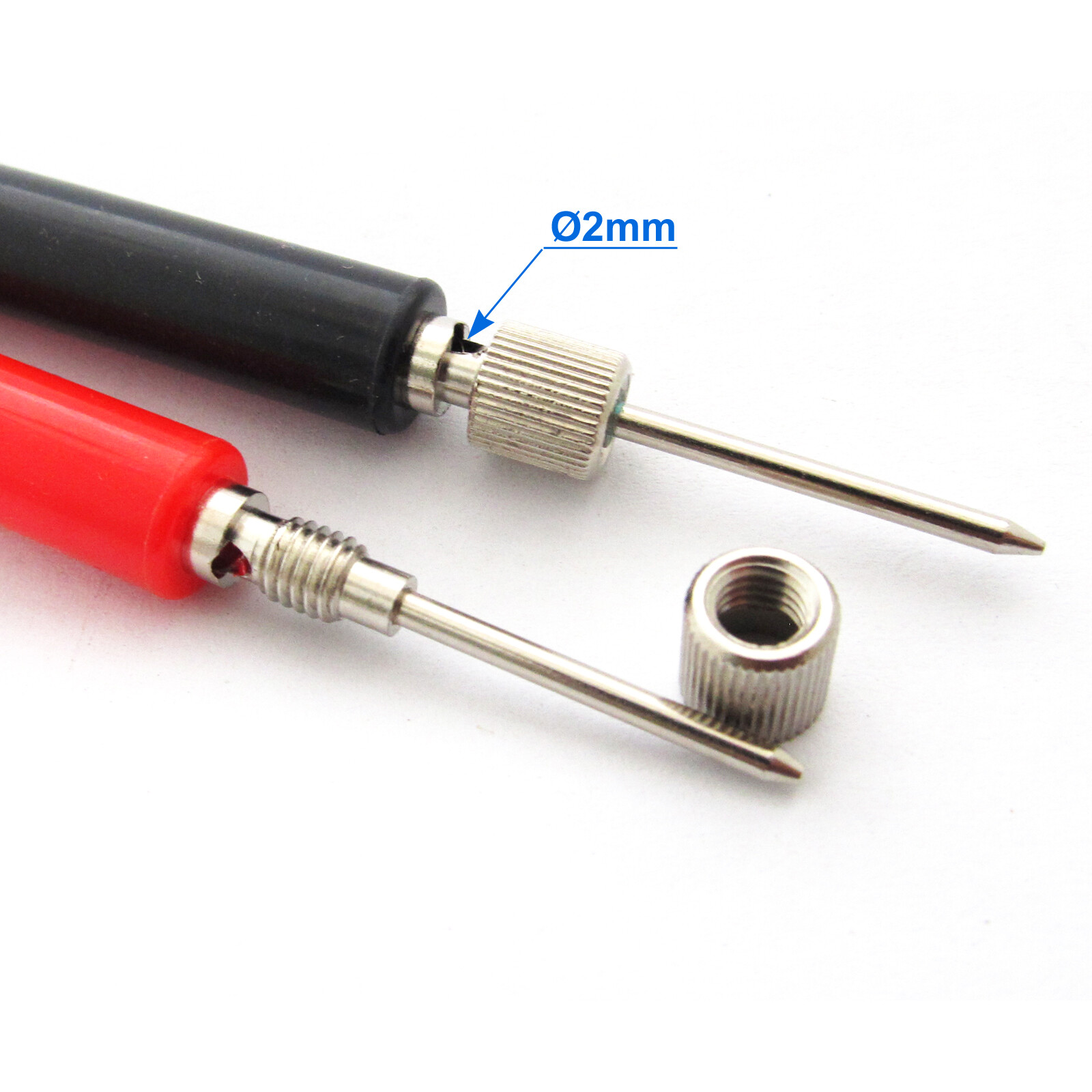 2pcs DIY Multimeter Test Probe without Cable Assemble No Solder Long Handle US