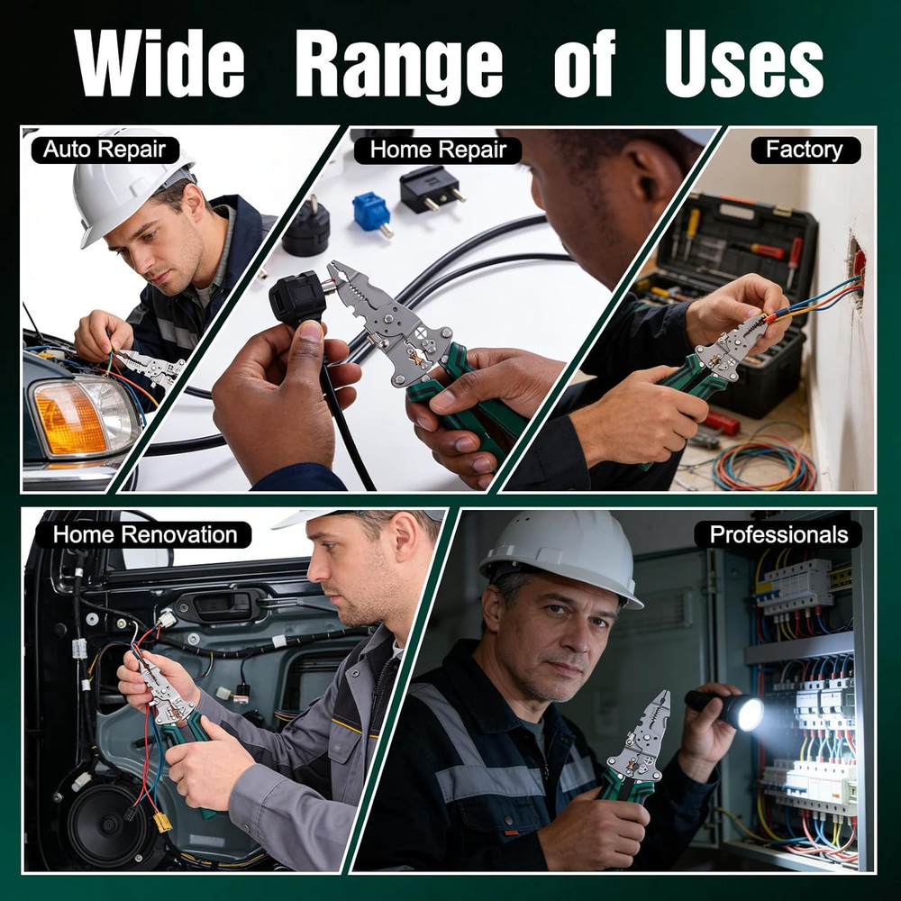 Multi-Function Foldable Wire Stripper Voltage Tester Professional Multi-Tool