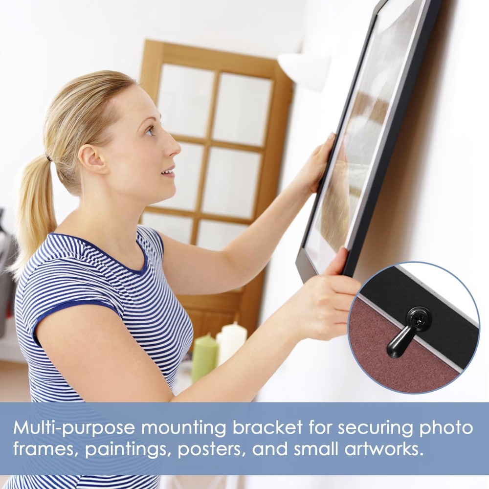 Picture Frame Turn Button Fasteners with Screws Hardware 100 Pack