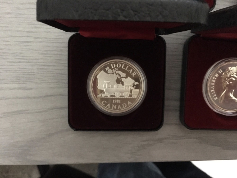 Canadian Proof Dollars Five Coins