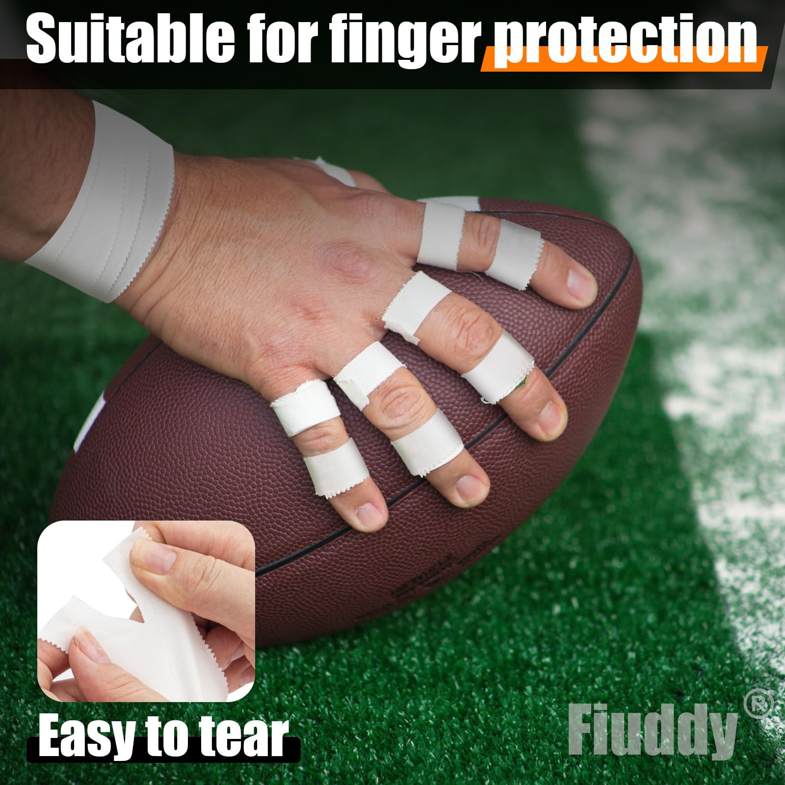 Professional 6 Pack White Athletic Sports Tape-1.5Inch×27 Feet Per Roll,162 Feet