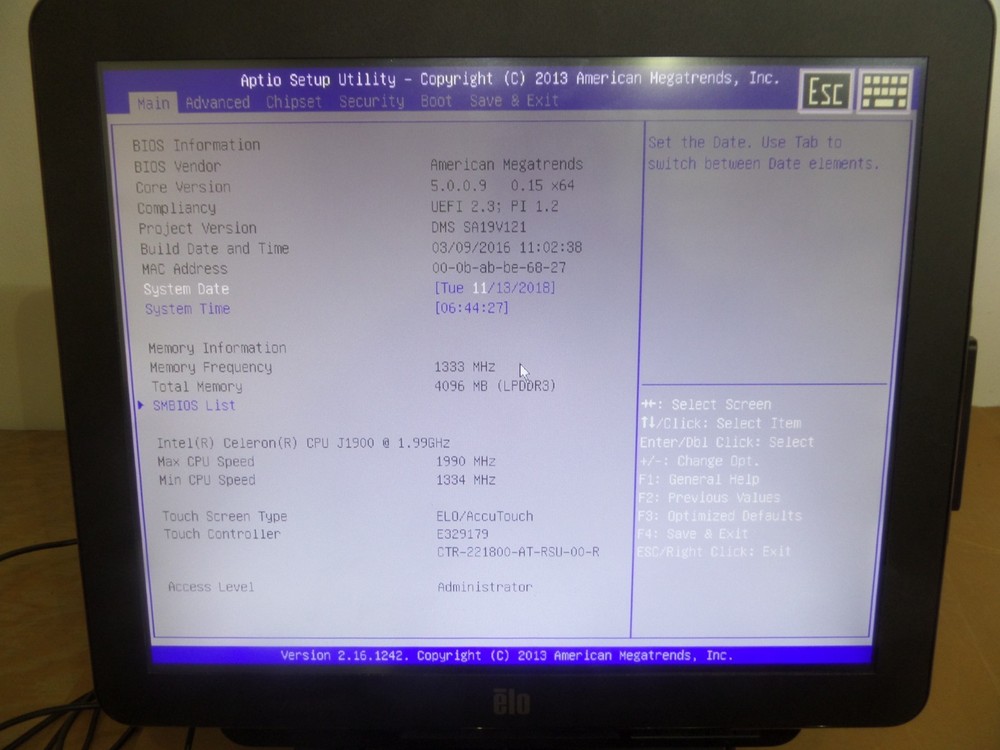 ELO TOUCH SOLUTION E135387 L17Q000106