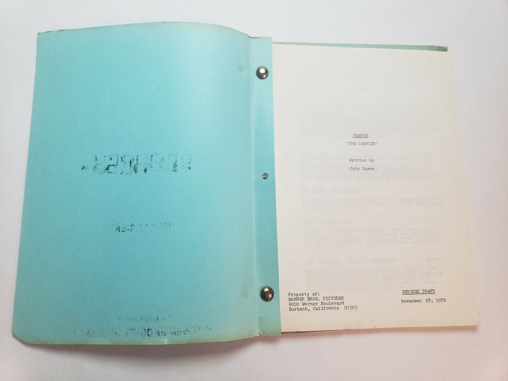 SEARCH / Judy Burns 1972 TV Show Script, "Countdown to Panic"