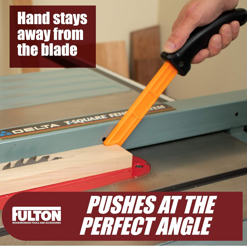 Safety Woodworking Push Stick 2 Pack, Each Has a Contoured Handle Embedded with