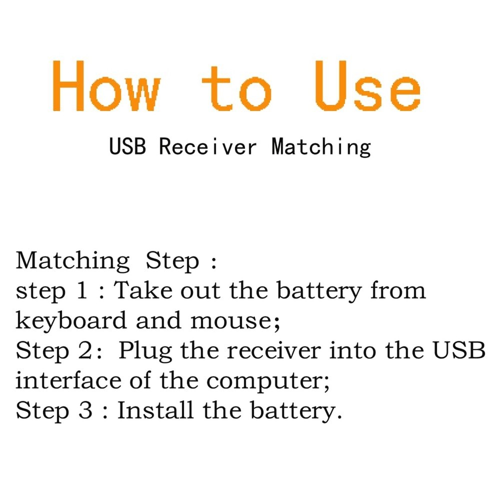 MOFII 2.4G Wireless Keyboard and Mouse Set USB Receiver