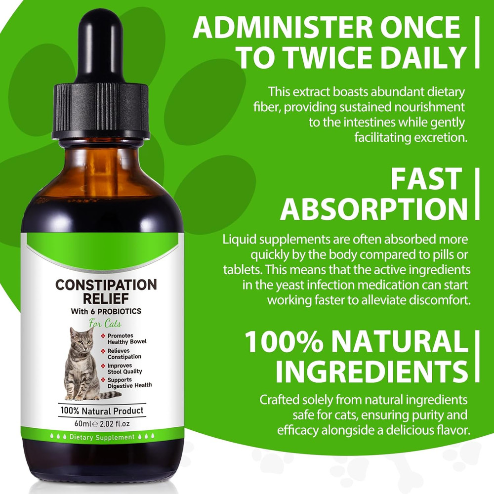 Cat Constipation Relief, Cat Laxative Constipation Relief, 100% Natural Laxative