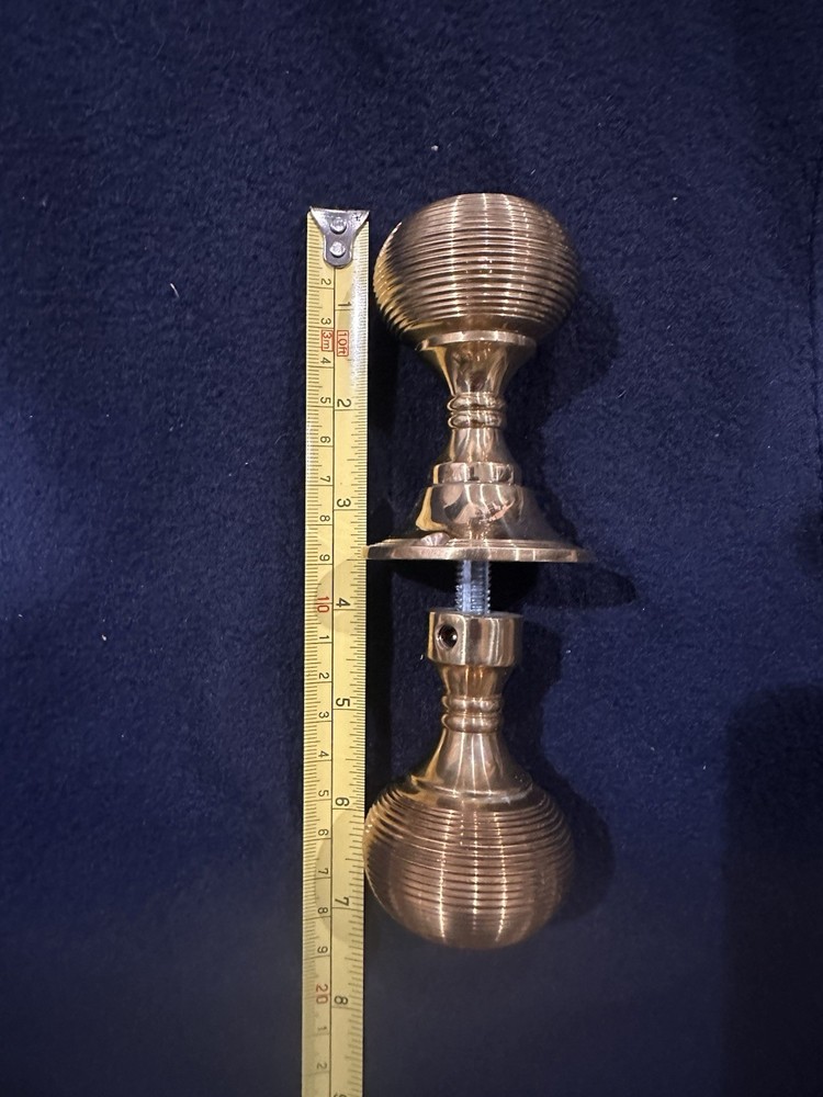 Polished Brass Reed “Beehive” Door Knobs