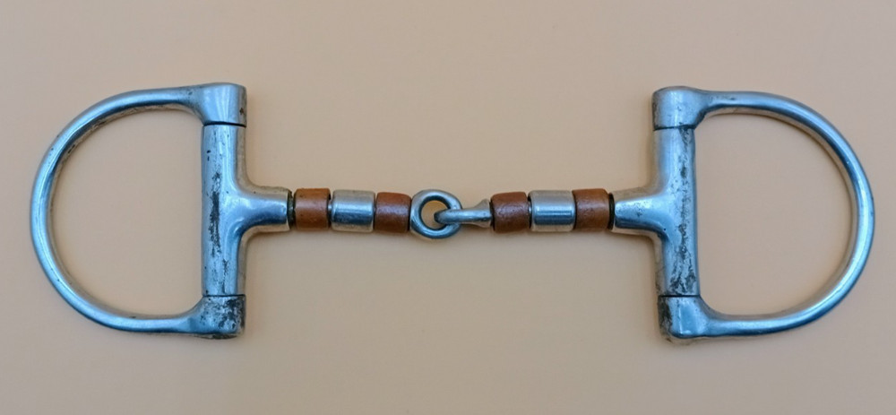 Copper Roller Snaffle D-Ring Training 5" Bit