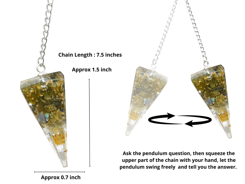 Labradorite Orgone Pendulum