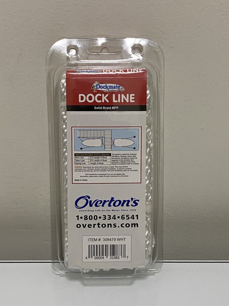 Dockmate DOCK LINE Solid Braid MFP 3/8"x 15' 12" Eye Splice