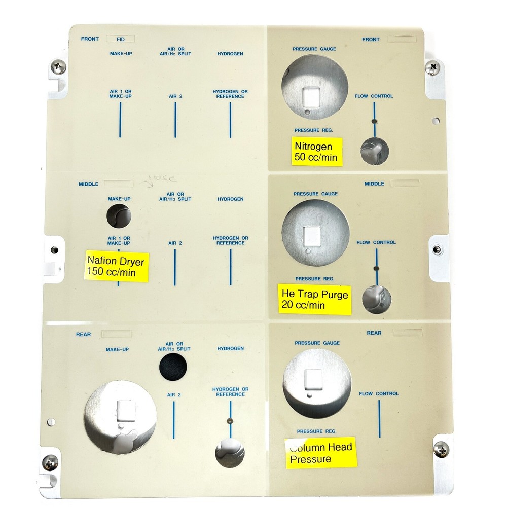 Varian CP-3800 Gas Chromatography System Flow Control Panel