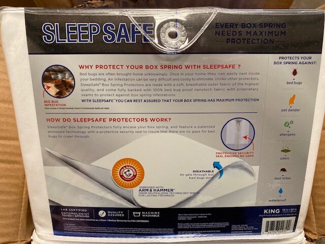 Sleep Safe Ultimate Anti-Bed Bug Box Spring Protector, King (NEW)