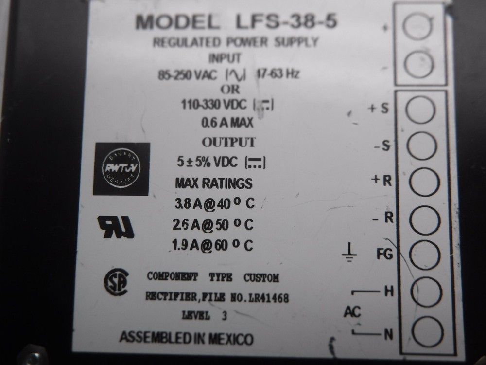 Lambda Electronics Inc LFS-38-5 Regulated Power Supply