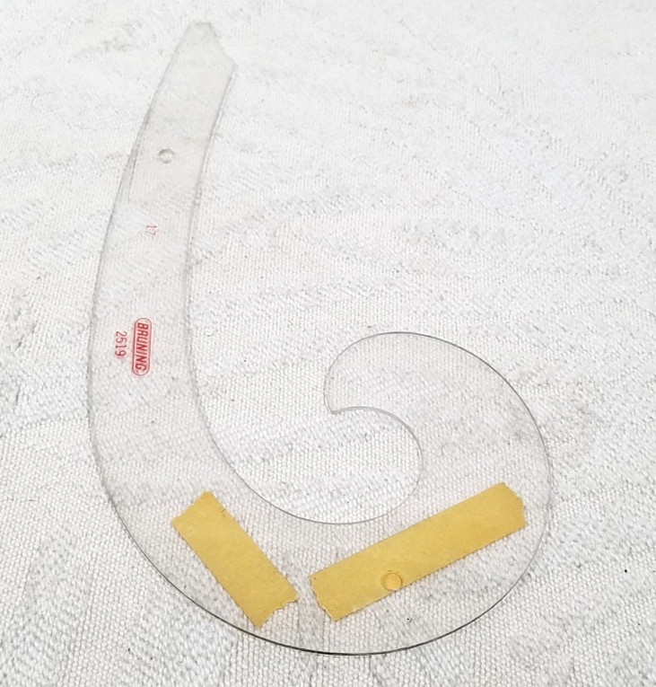 BRUNING 2519 FRENCH CURVE TEMPLATE ENGINEERING DRAFTING ARCHITECT TOOL