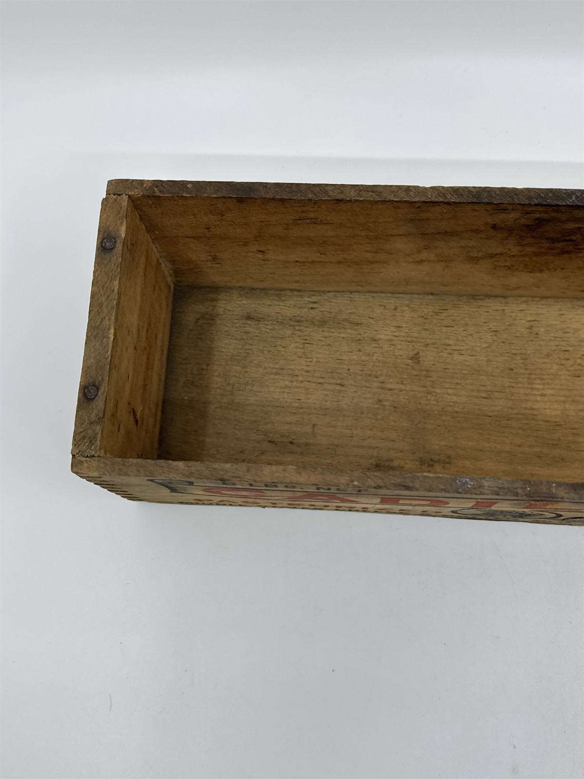 Vintage Wooden Cadillac Cheese Brand Pasteurized Cheese 5 Lb. Advertising Box