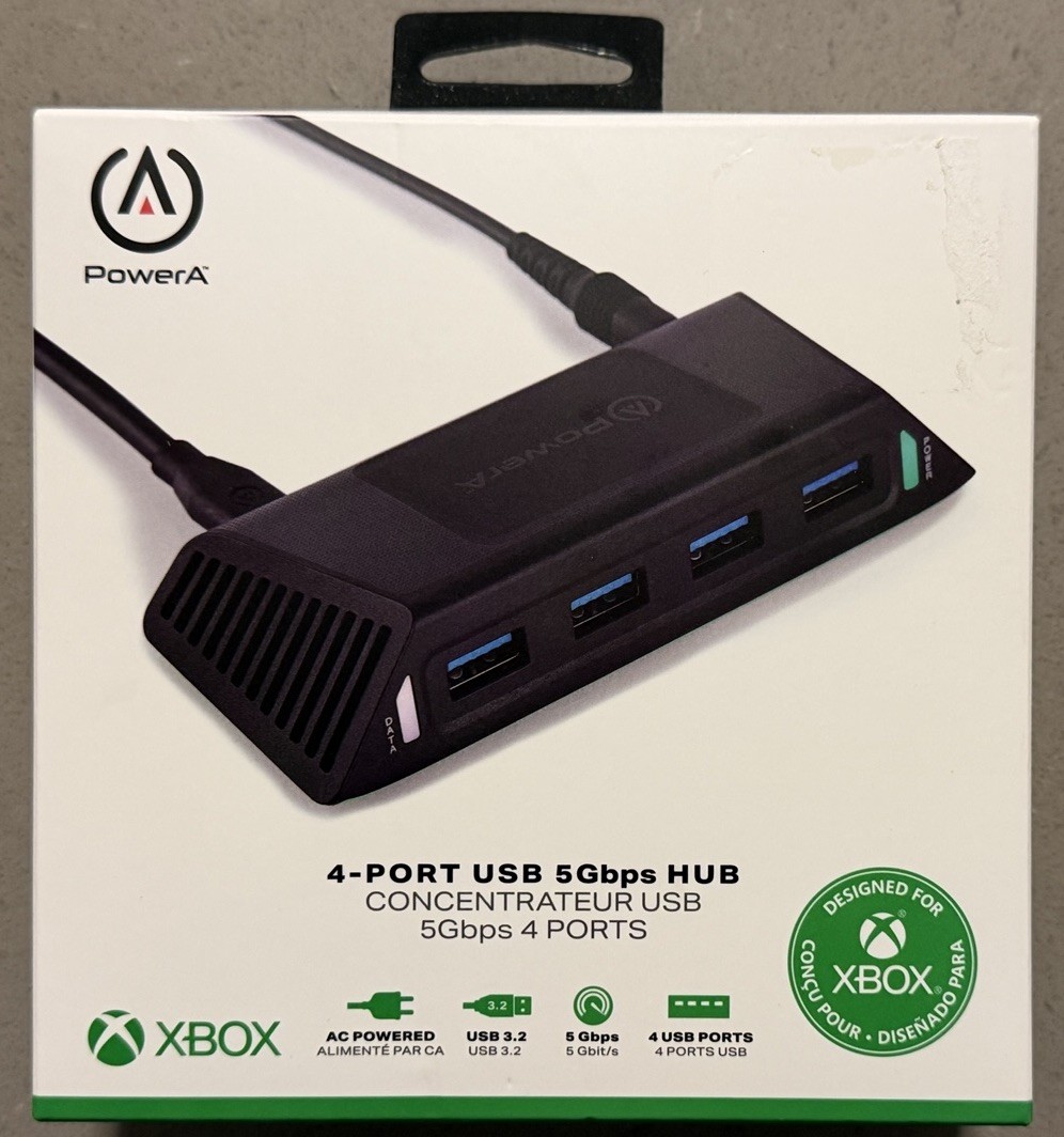 PowerA - 4-Port USB 5Gbps Hub - Xbox Series X|S - Black - New