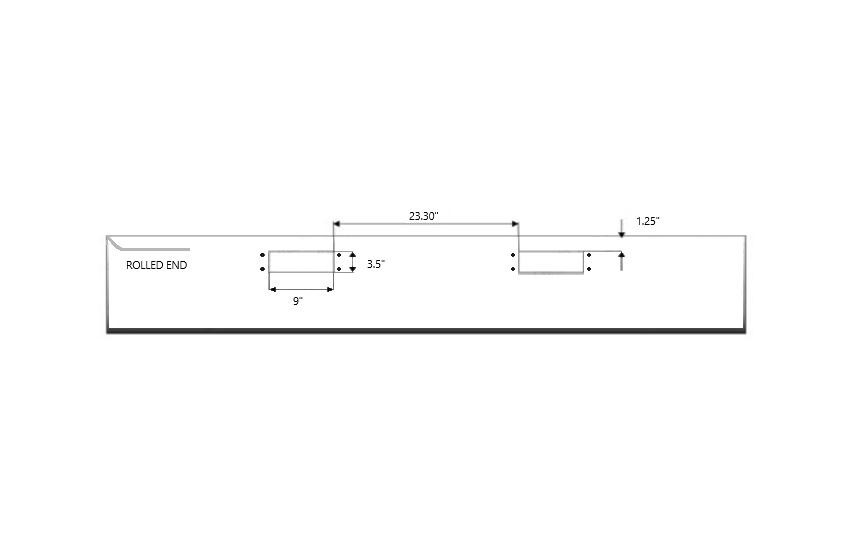 Peterbilt 359 18" Bumper