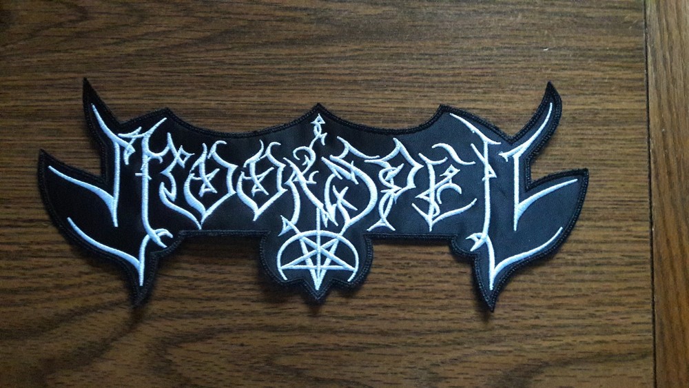 MOONSPELL,SEW ON WHITE EMBROIDERED LARGE BACK PATCH