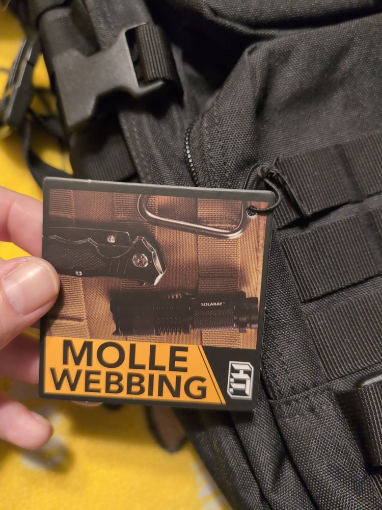 Highland Tactical Vantage Tactical BackpackBlack Molle Webbing NWT