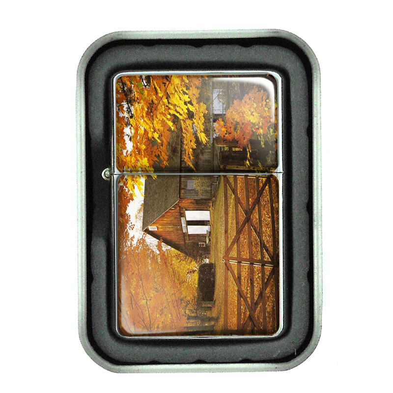 Thanksgiving D9 Flip Top Oil Lighter Windproof