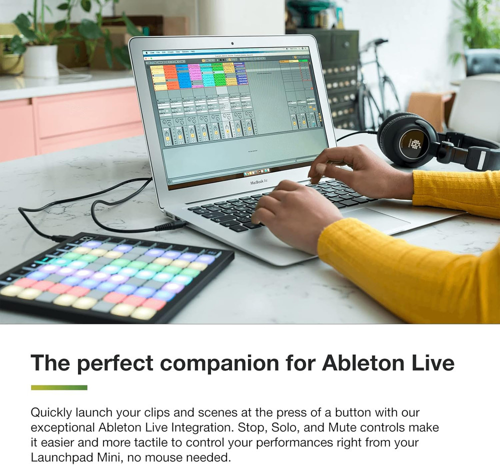 Launchpad Mini [MK3] — Portable MIDI 64-Pad, USB Grid Controller for Ableton Liv