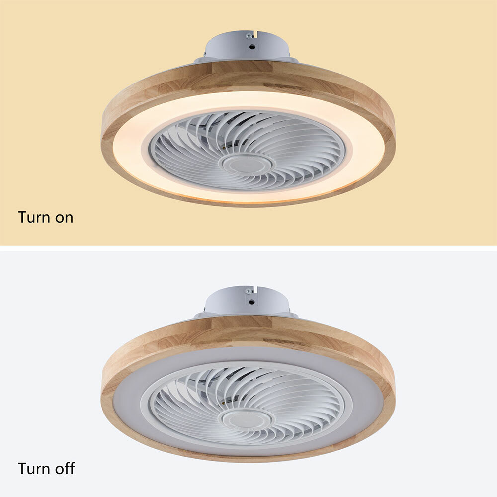 Ceiling Fan Light+Remote Control Modern Invisible fan LED Light Ceiling Mounted