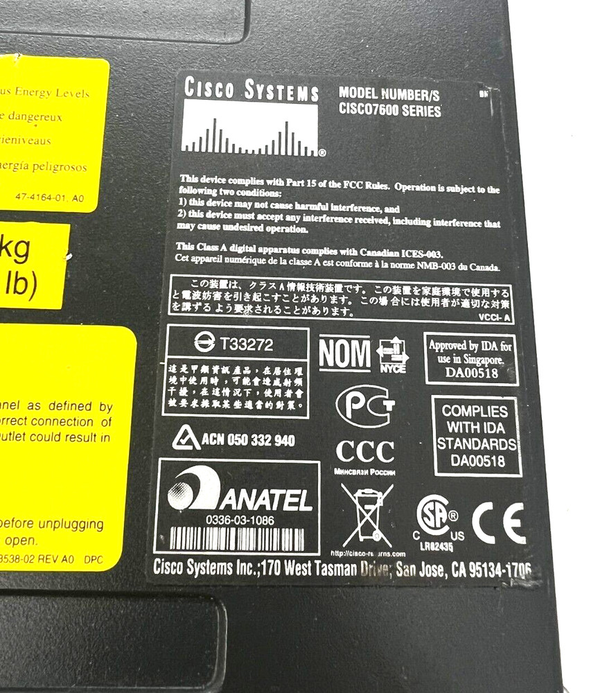 Cisco 7604 Chassis Bare