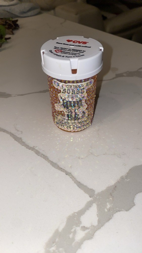 Pill Organizer ,Pill Case, Hand Beaded, Pill Bottle