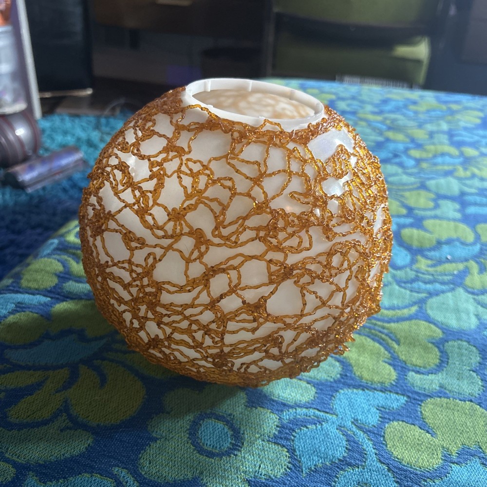 mcm spaghetti spun lucite lamp