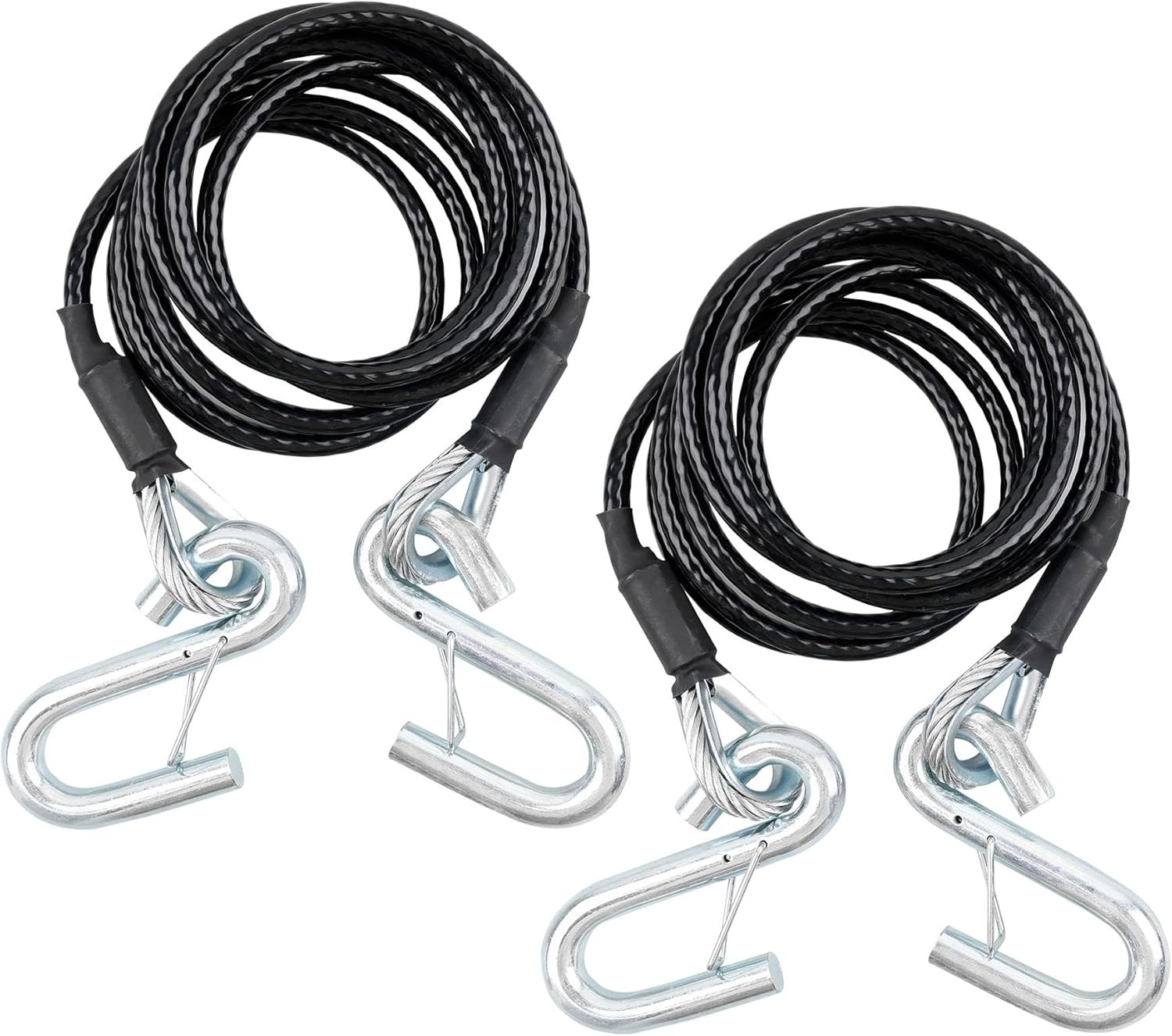 Blue Ox Pair of Class 3 Steel 7 Ft 7,500 lb Towing Safety Cables BX88196