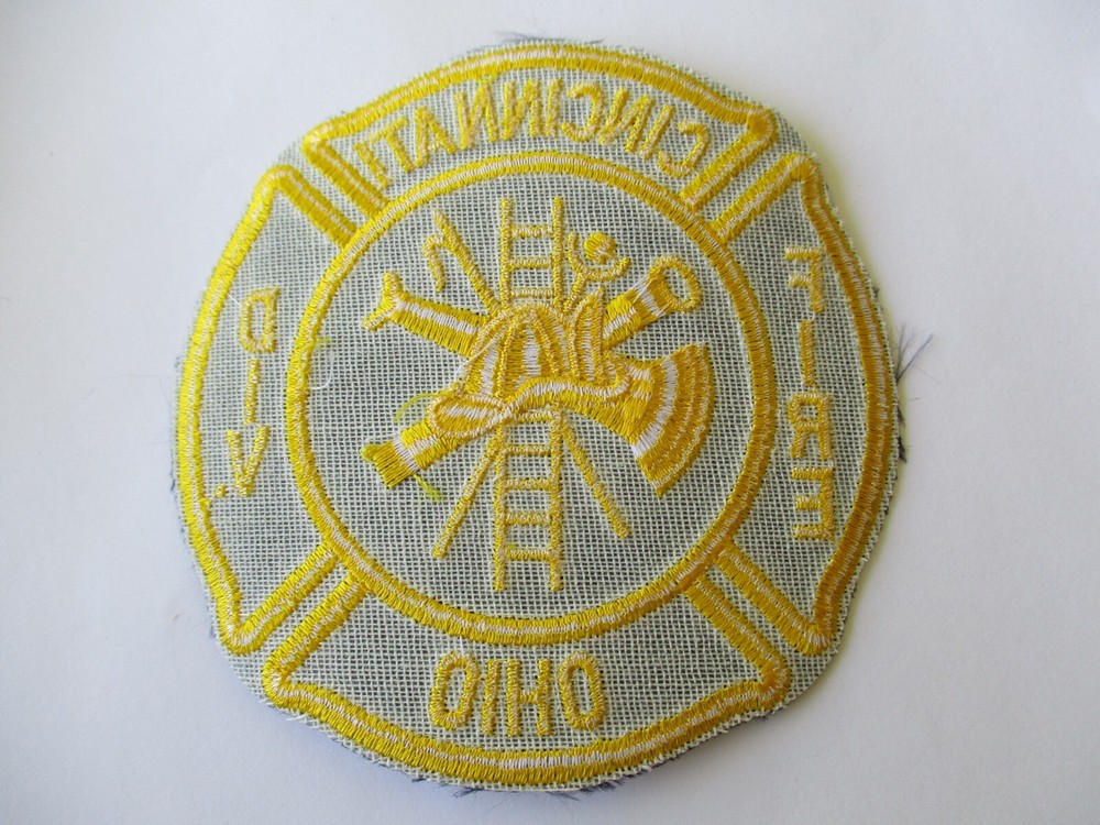 Rare Cincinnati Ohio Fire Division Shoulder Patch Embroidered