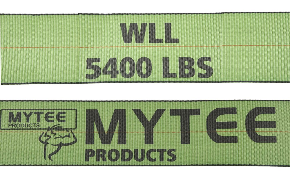 (20 Pack) 4" Winch Strap with Flat Hook - Green