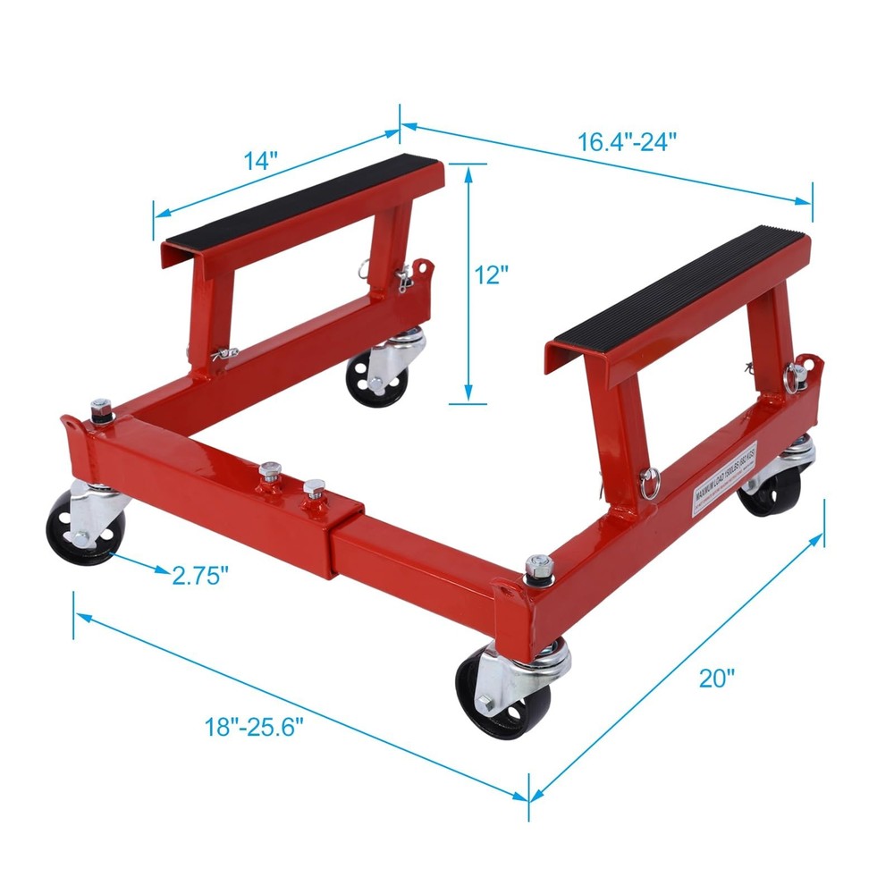 Motorcycle Engine Cradle Dolly 1500Lbs Engine Cradle Dolly ATV Engine Stand Red