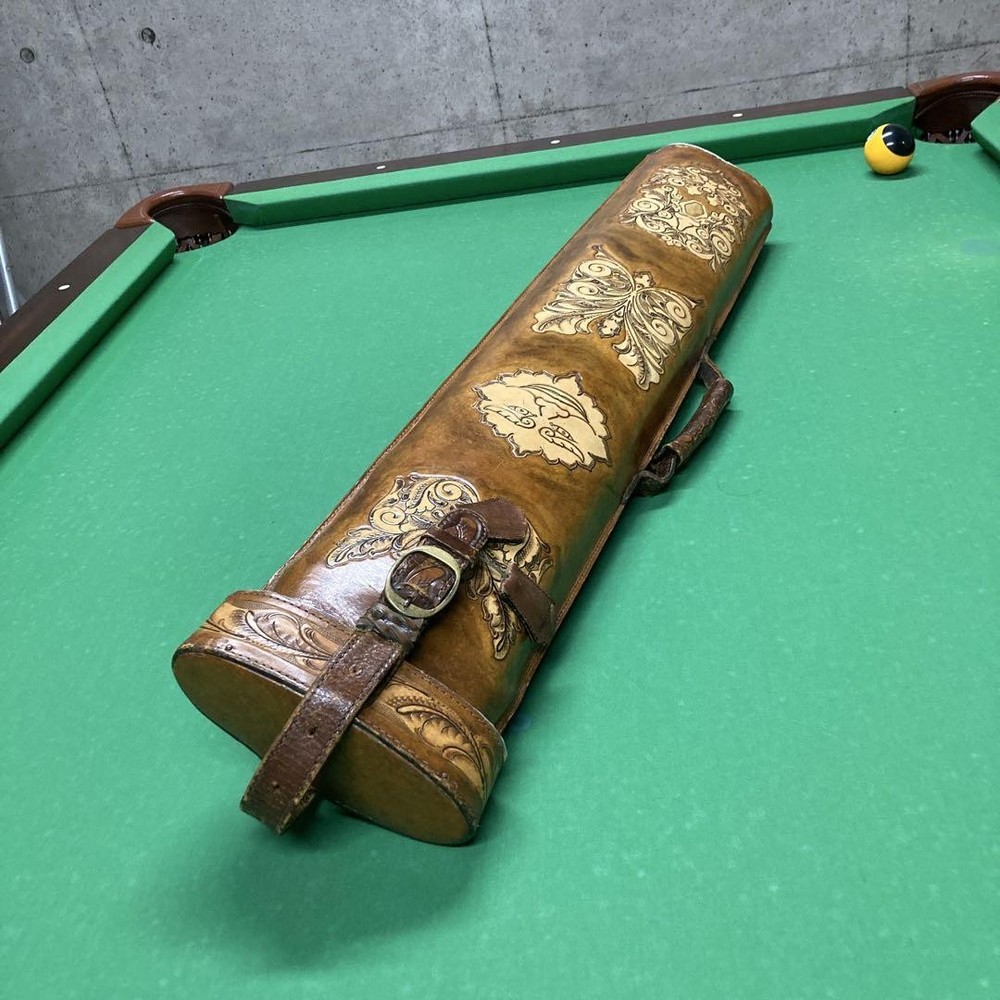 Handmade full leather cue case 2X4