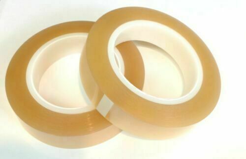 2 Rolls Clear 1 inch Polyester Masking Tape for Powder Coating Plating Anodizing