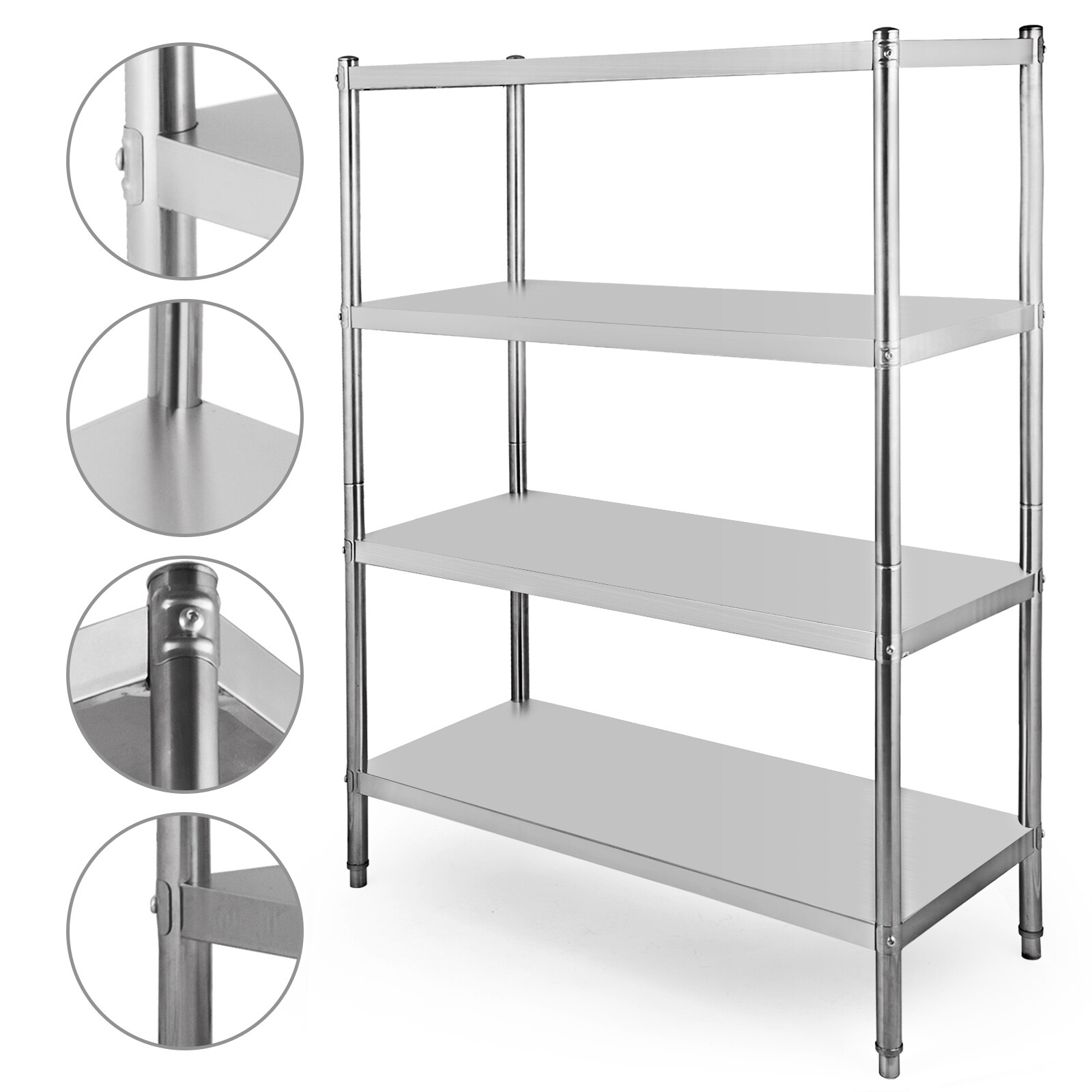Kitchen Shelves Shelf Rack Stainless Steel Shelving and Organizer Units 4/5 Tier