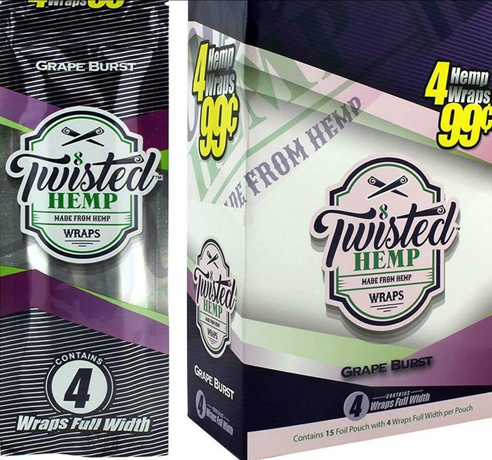 Twisted Flavored Herbal Papers Grape Burst 5/4ct packs