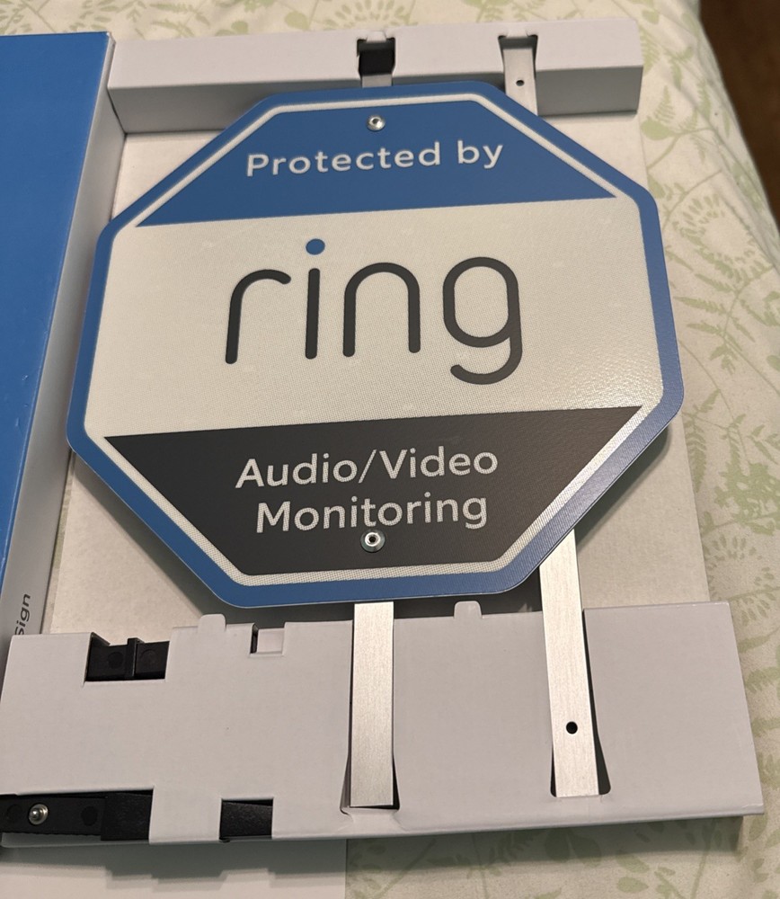 Ring Home Security Yard Sign White New Open Box