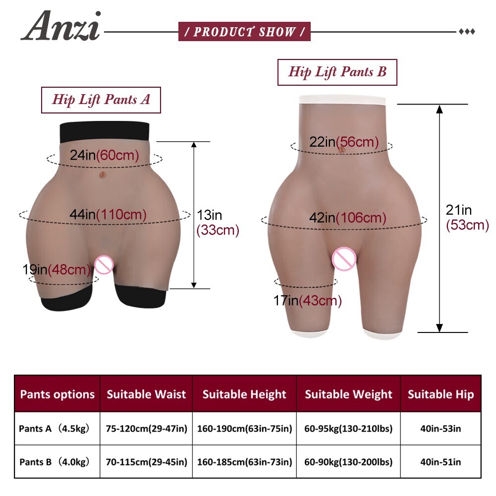 Silicone Pants Thicken Hip Shaping fake panty Vagina Underwear For Crossdresser