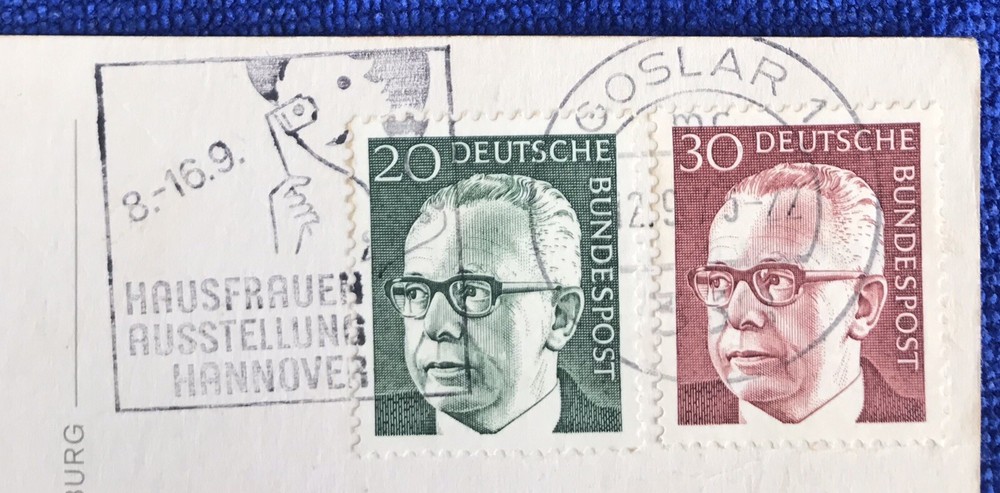 Deutsche Bundespost Stamps On Postcard - Postmark *